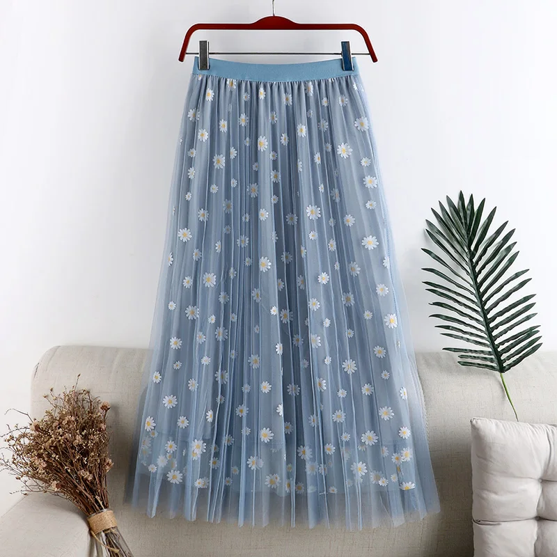

Женская длинная юбка в горошек, Повседневная Свободная плиссированная юбка макси с высокой талией и поясом на резинке, весна-лето 2020