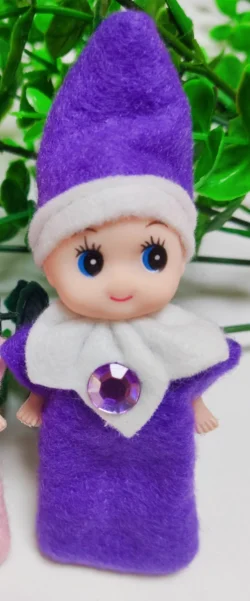 Purple girl 8 стилей, новинка, 50 шт., Рождественская кукла, 8 стилей, плюшевая игрушка, кукла, розовый, красный, фиолетовый, украшение, подарок на Рождество, год - Цвет: Purple girl