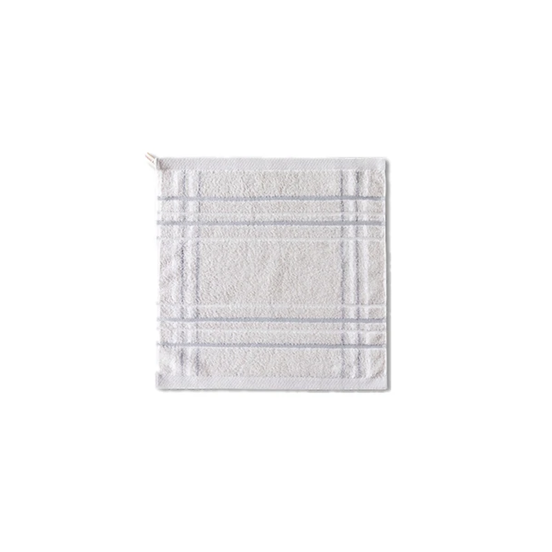 Light Grey 34x34 см, хлопок, полотенце для волос, простое Полосатое впитывающее полотенце для дома, ванной комнаты, маленькое квадратное детское полотенце для лица - Цвет: Light Grey