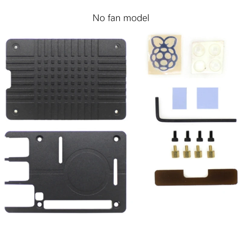 For Raspberry Pi 4B Aluminum Alloy Heat Dissipation Shell CNC Metal Protective Box | Электроника