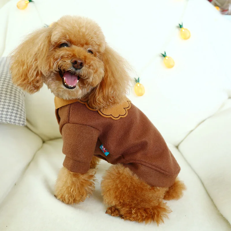 PETCIECLE одежда для домашних животных плюшевый Померанский Бишон собака осень зима