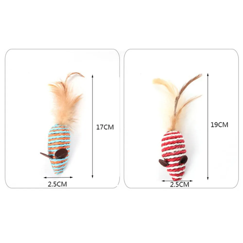 

7pcs/set Pet Cat Toys Simulation Mouse Funny Cat Feather Wand Cat Catcher Teaser Stick Cat Interactive Toys Wood Rod Mouse Toy