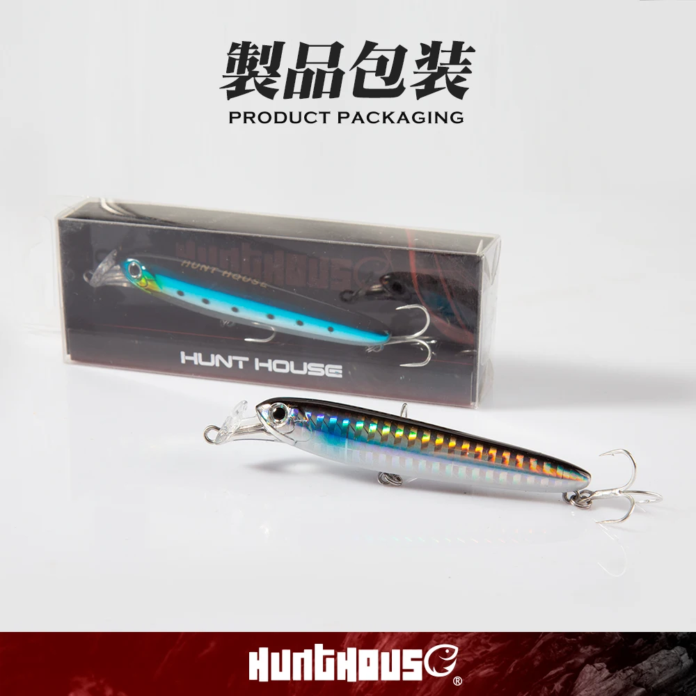 Hunthouse Minnow карандашные приманки stickbaits 75 95mm13g 22g погружающиеся рыболовные seabass bluefish