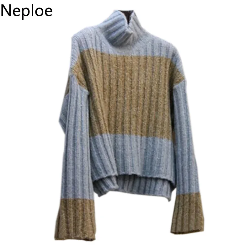 Neploe корейский стиль 2020 Осень-зима дикий дизайн пуловер свитер женский заплатка