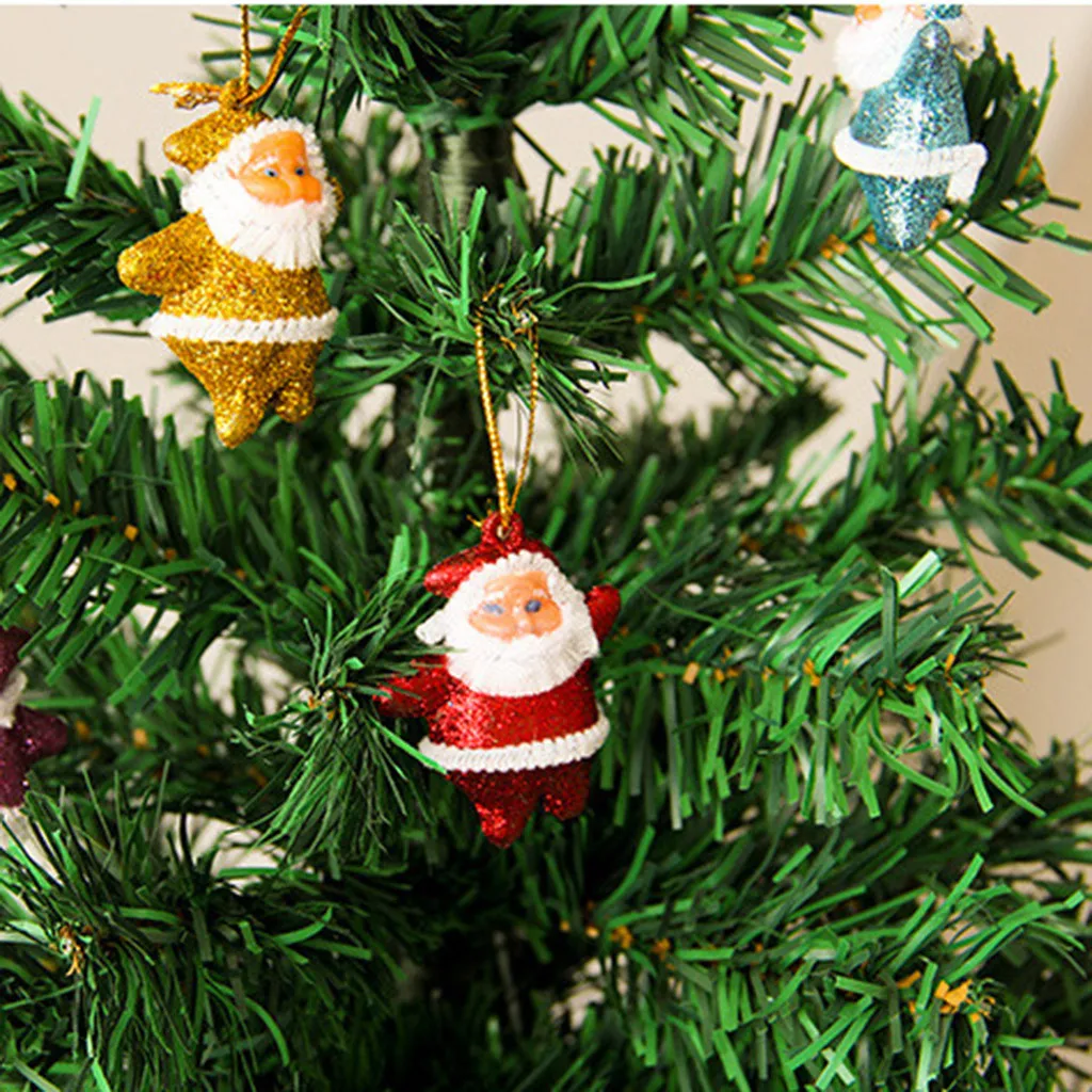 6 шт. рождественские украшения для дома Рождественская елка шесть цветов золотой