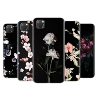 for honor 50 se v30 30i 30s 30 20s 20e 20 v20 pro 5g plus lite transparent phone case dark style flowers art soft tpu cover