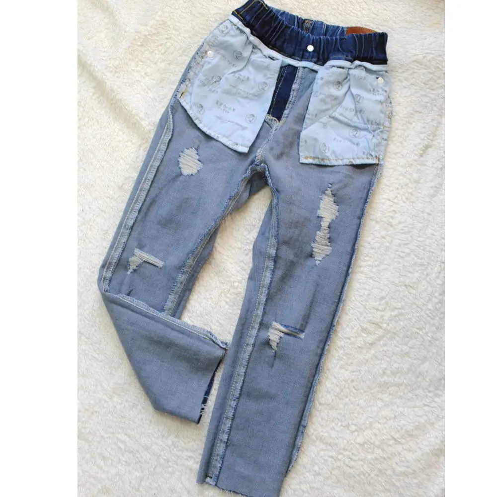 

4099 kids hole jeans pants boys jeans boy trousers blue spring autumn hole children's clothing new