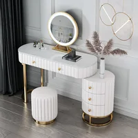 Light marble vanity luxury home stay hotel studio makeup tables and chairs Nordic wrought iron bedroom dresser Self-contained