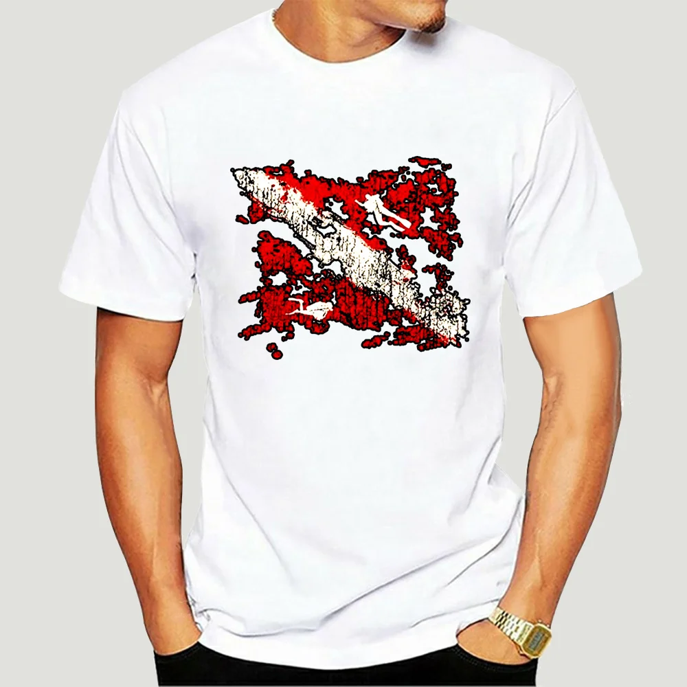 

Streetwear New 2019 Hot Summer Casual T-Shirt Printing Cotton Premium Dive Flag T Shirt Short-Sleeve T-Shirt 9133X graphic