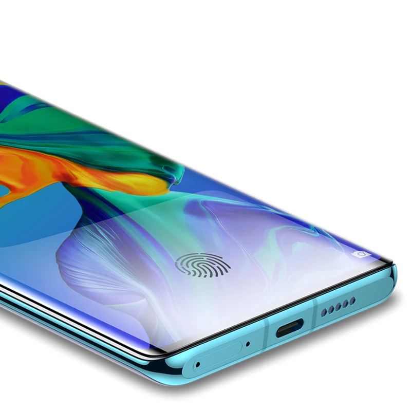 BoeYink UV Tempered Glass For Huawei P30 P20 Pro Lite 100D Full Liquid Glue Screen Protector Mate 20 30 | Мобильные телефоны и