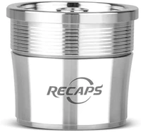recaps stainless steel refillable filter reusable pod compatible with illy machines 1 piece