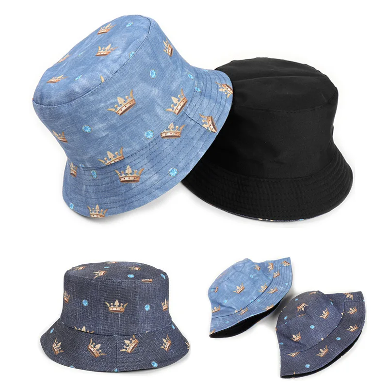 2020 Новый ведро Шапки корона шляпа рыболова для Для женщин в Корейском стиле