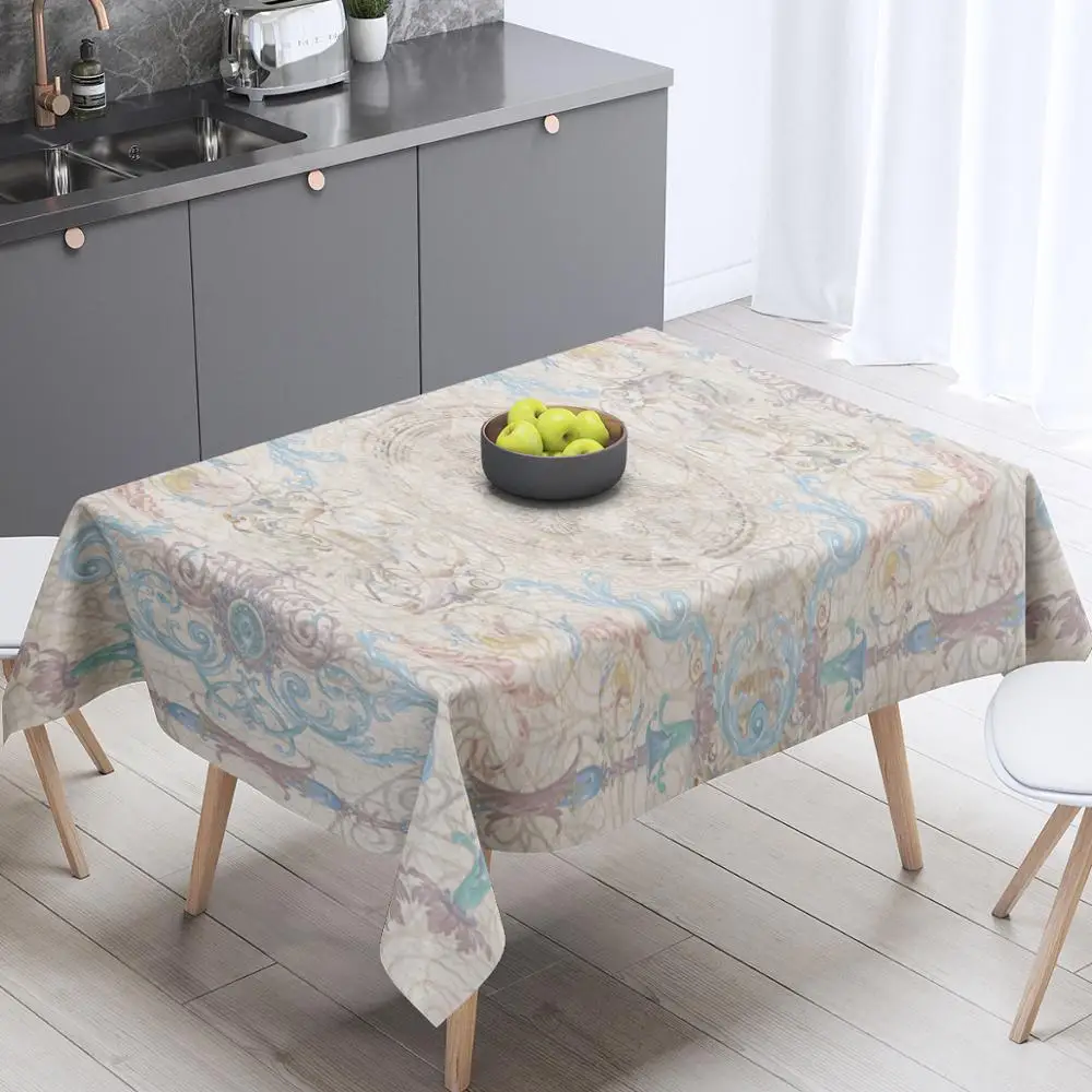 Скатерть тропических рисунок банановых листьев Водонепроницаемый и