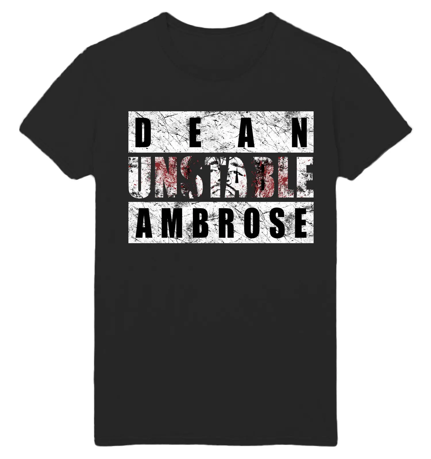 DEAN AMBROSE нестабильная сумасшедшая качественная черная футболка унисекс с принтом