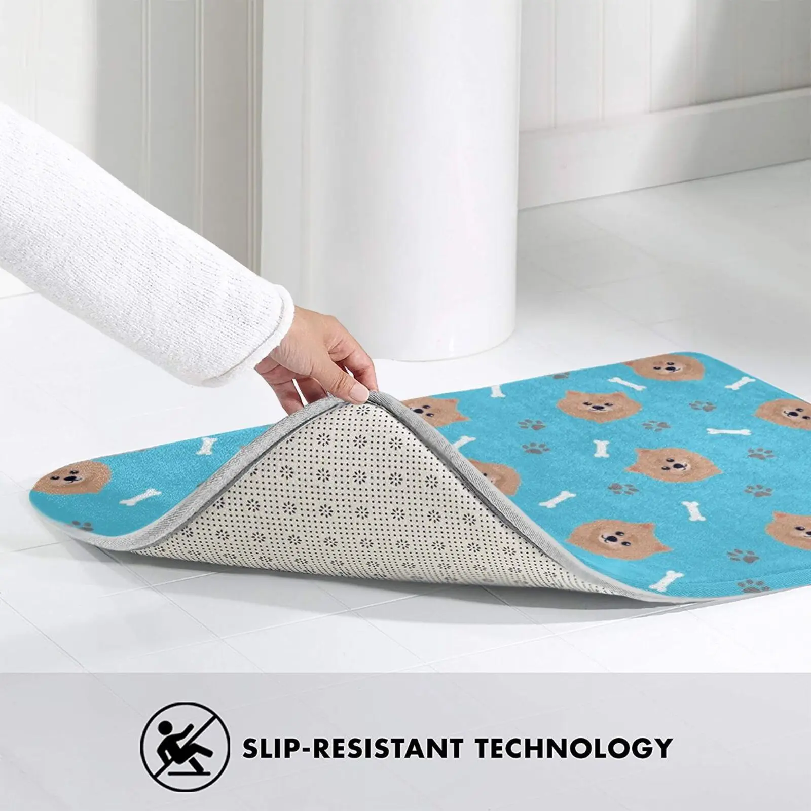 Коврик с изображением Померанской собаки мягкий коврик