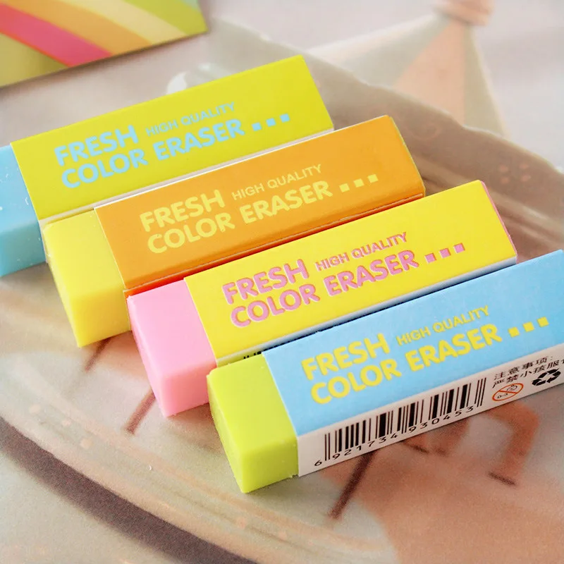1 шт. резинки случайного цвета прямоугольные Ластики карандаши для детей