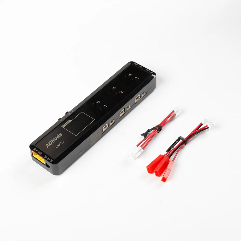 Cargador de batería 1s Aokoda CX605/CX610/CX610HV 6CH para 1S Lipo LiHV FPV Racing Drone Kit