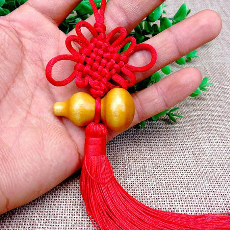 

1Pc Lucky Charm Chinese Knot Feng Shui Gourd Pendant Car Home Decoration