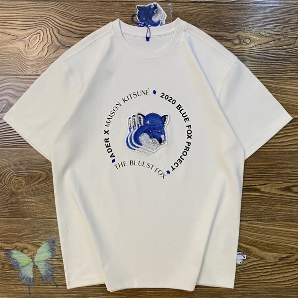 Оригинальная брендовая футболка с вышивкой лисы топы Adererror для пары ошибка