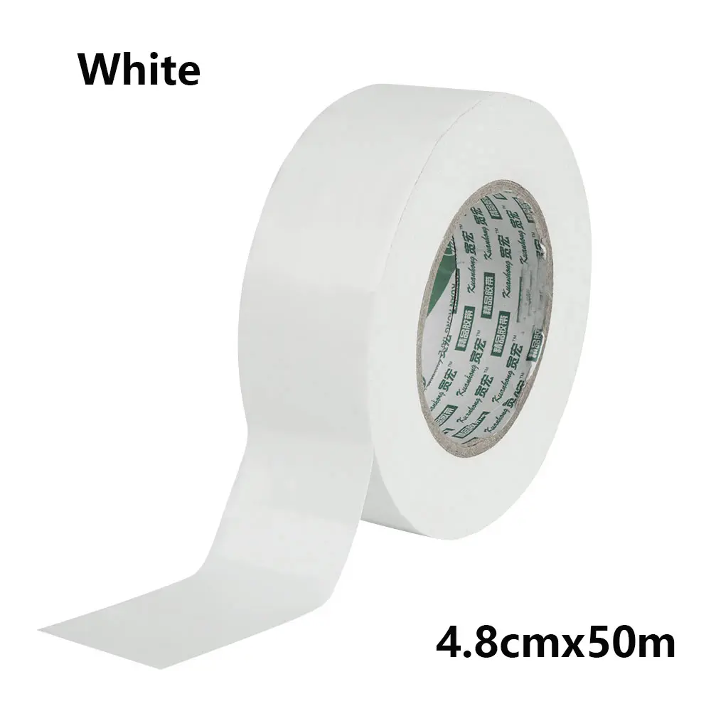 4.8cmx50m-white 1 шт. многоцелевой самоклеющийся Прочный красочный резиновый силиконовый ремонт водонепроницаемый склеивающий скотч спасательный самоплавящийся провод - Цвет: 4.8cmx50m-white
