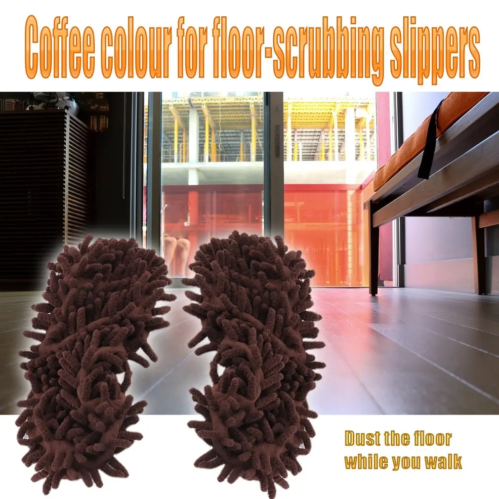 

1 Pair Home Non-slip Mop Sweep Floor Cleaning Duster Cloth Housework Lazy Soft Slipper Washable Worldwide sale