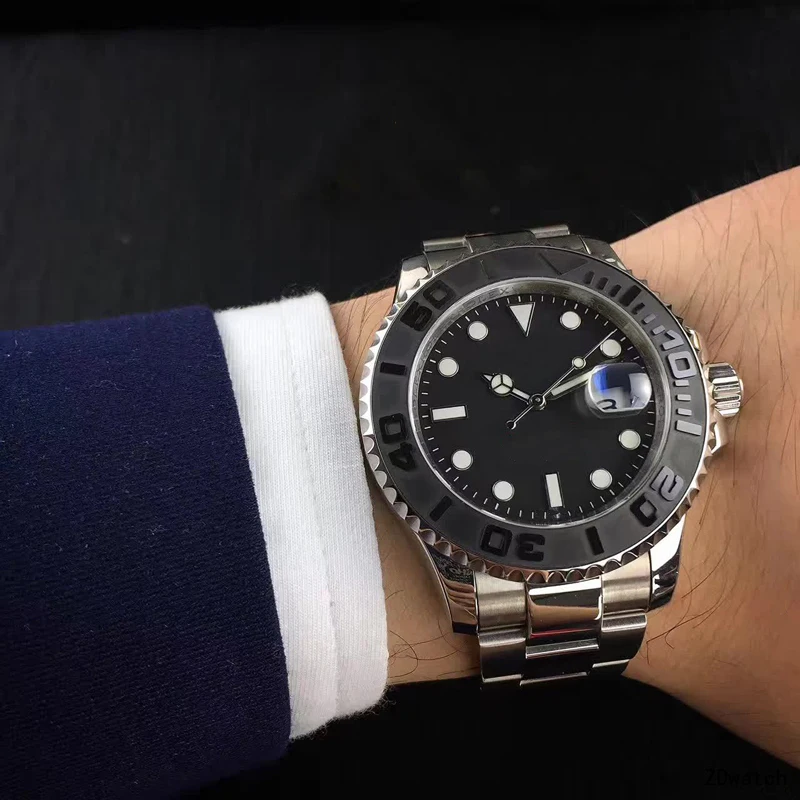 

High-end Men's Mechanical Watch Automatic Stainless Steel Blue Grey Sapphire Glass