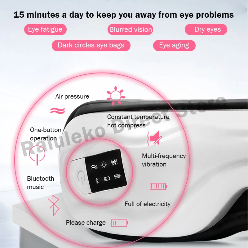 Беспроводной массажер для глаз с зарядкой по Bluetooth аппарат ухода за глазами