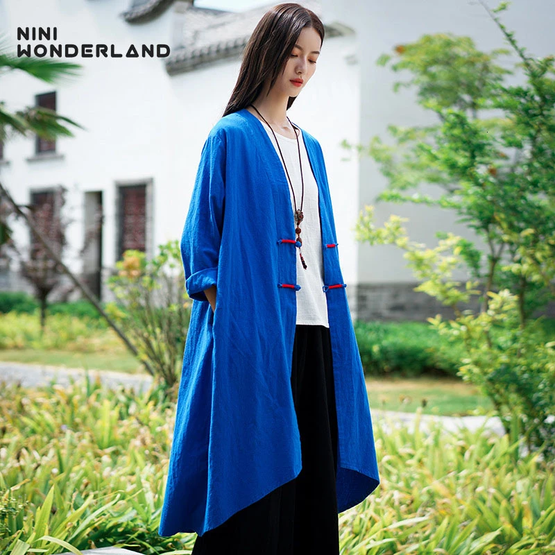 Женский свободный тренчкот NINI WONDERLAND однотонное повседневное свободное пальто из