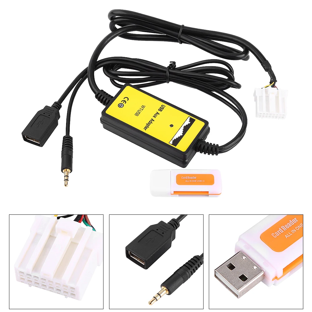 Автомобильный USB адаптер аудио интерфейс MP3 AUX кабель для передачи данных
