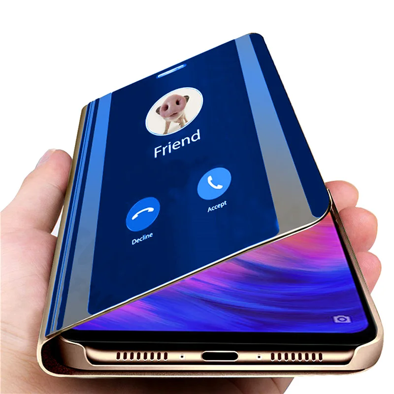 Умный чехол для xiaomi redmi note 7 8 pro 8t 8a 7a k20 прозрачный зеркальный Xiomi mi 9t note10 9 se lite a3 mi9t |