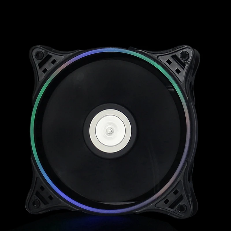 

HOT-12cm Chassis Fan Eclipse Dual Aperture Silent RGB Fan LED Symphony Cooling Chassis Fan