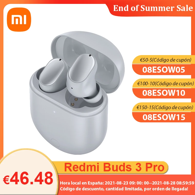 Новинка 2021 Bluetooth наушники Xiaomi Redmi Buds 3 Pro ANC 35dB беспроводные смарт с шумоподавлением