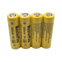masterfire 20pcslot genuine battery for 18650 3 7v 3500mah 12 95wh rechargeable lithium flashlight batteries cell 10a discharge