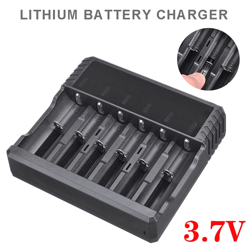 

Rechargeable Battery Charger 3.7V 18650 26650 Lithium Battery Charger Fast Charge for Li-ion 26650 18650 17670 Batteries