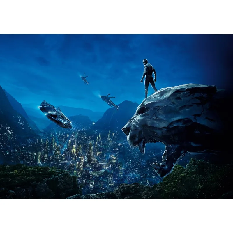 Картина на холсте Черная пантера Marvel Супергерой кино настенное искусство