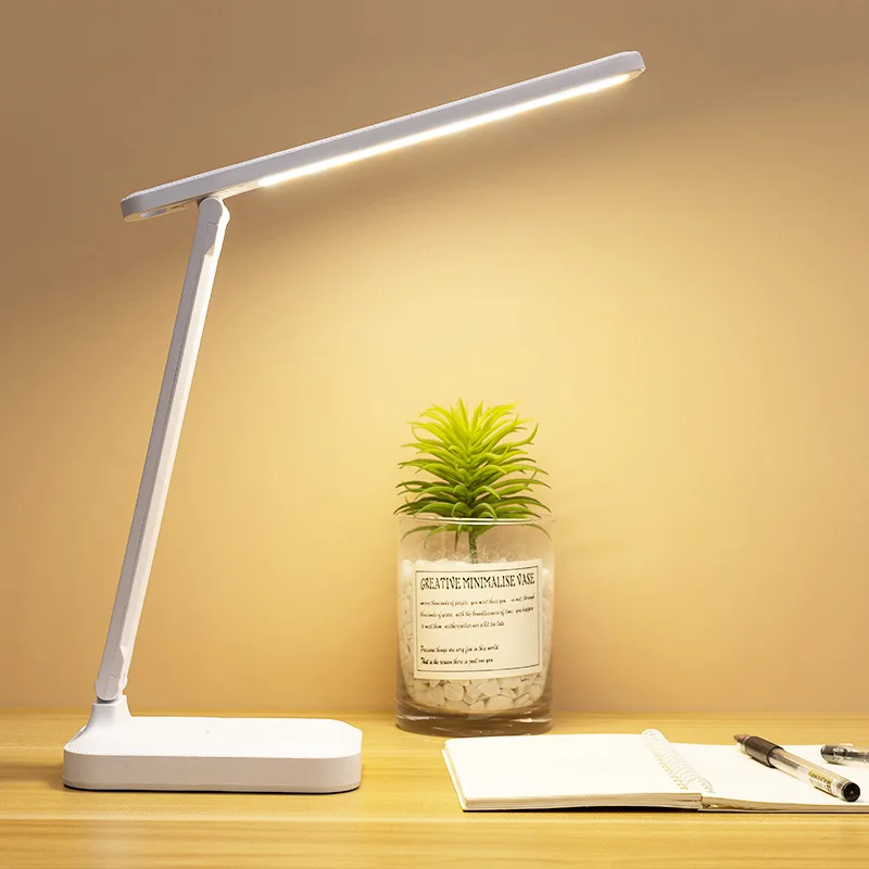 Lampu Meja Perlindungan Mata Lampu LED Dapat Diredupkan Sentuh Kamar Tidur Asrama Siswa Lampu Meja Baca USB Isi Ulang Hadiah Khusus