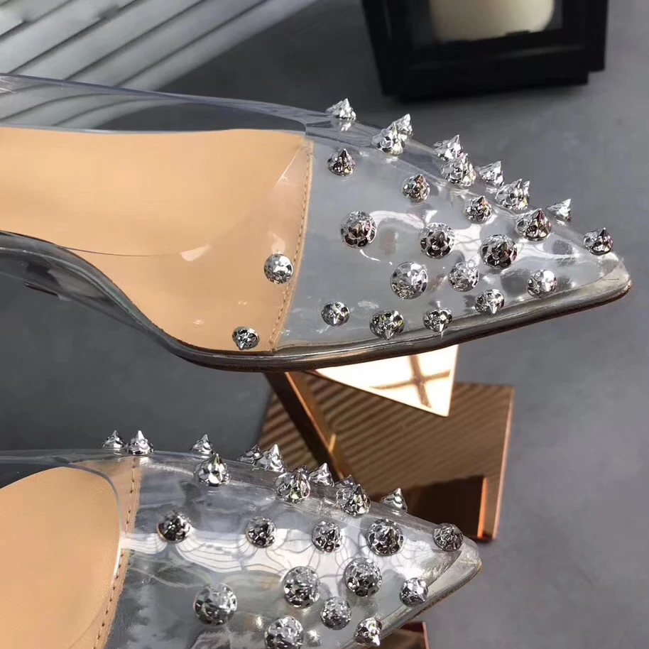 Женские свадебные туфли лодочки на высоком каблуке со стразами модные дизайнерские вечерние пикантная