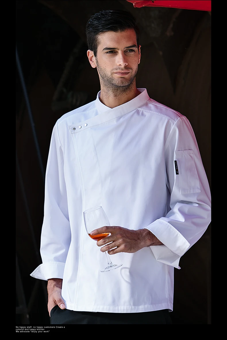 Новый мужской костюм повара куртка шеф ресторана тонкая форма одежда для летняя