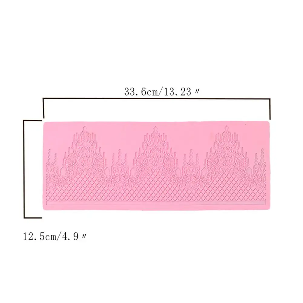 Большой цветочный узор кружева силиконовые формы для свадьбы помадка торт