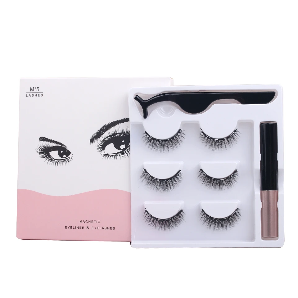 NEWCOME магнитные ресницы с подводкой для глаз 100% ручная работа Магнитная подводка и