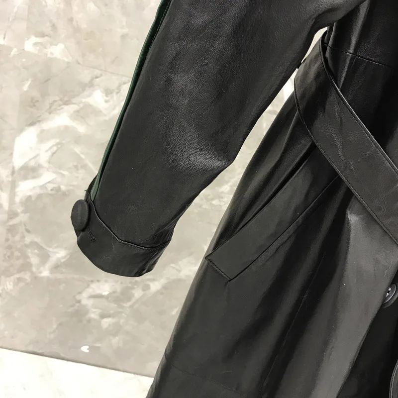 Кожаная куртка ветровка для женщин верхняя одежда с длинным рукавом Овчина