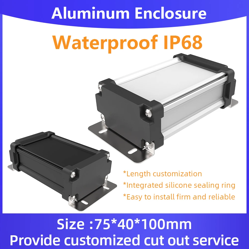 

Free Shipping Electronic Housing Waterproof Custon Portable Pcb Enclosure Regulated Power Supply Box M06 70*40