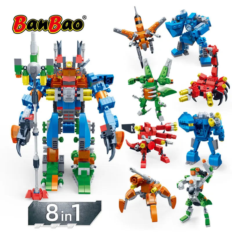 BanBao 7249 робот Mech Force армейские блоки развивающие строительные модель игрушек дети