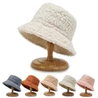 Панама из искусственной шерсти овечьей шерсти для мужчин и женщин, однотонная шапка в стиле граффити, теплая уличная шапка для рыбалки, Осень-зима