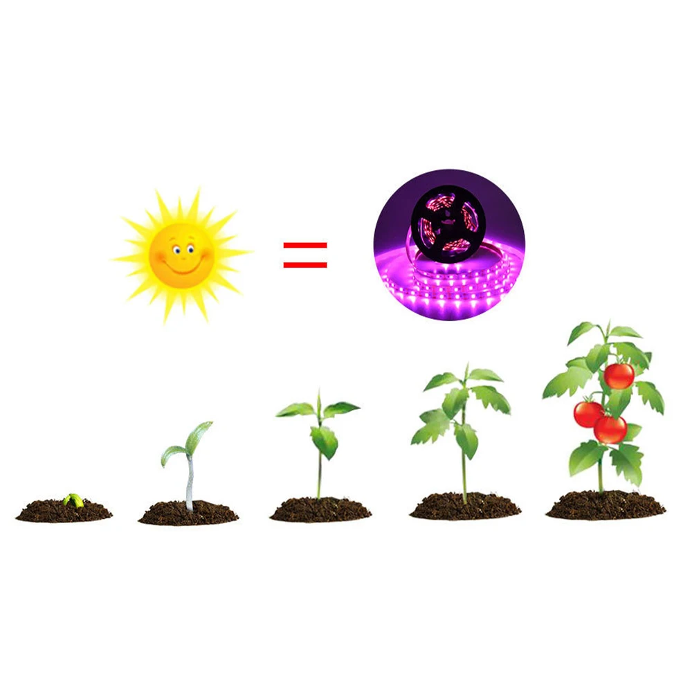 

LED Grow Light Full Spectrum USB Grow Light Strip 0.5m 1m 2m SMD 2835 DC5V LED Phyto Tape For Seed Plants Flowers Greenhouses