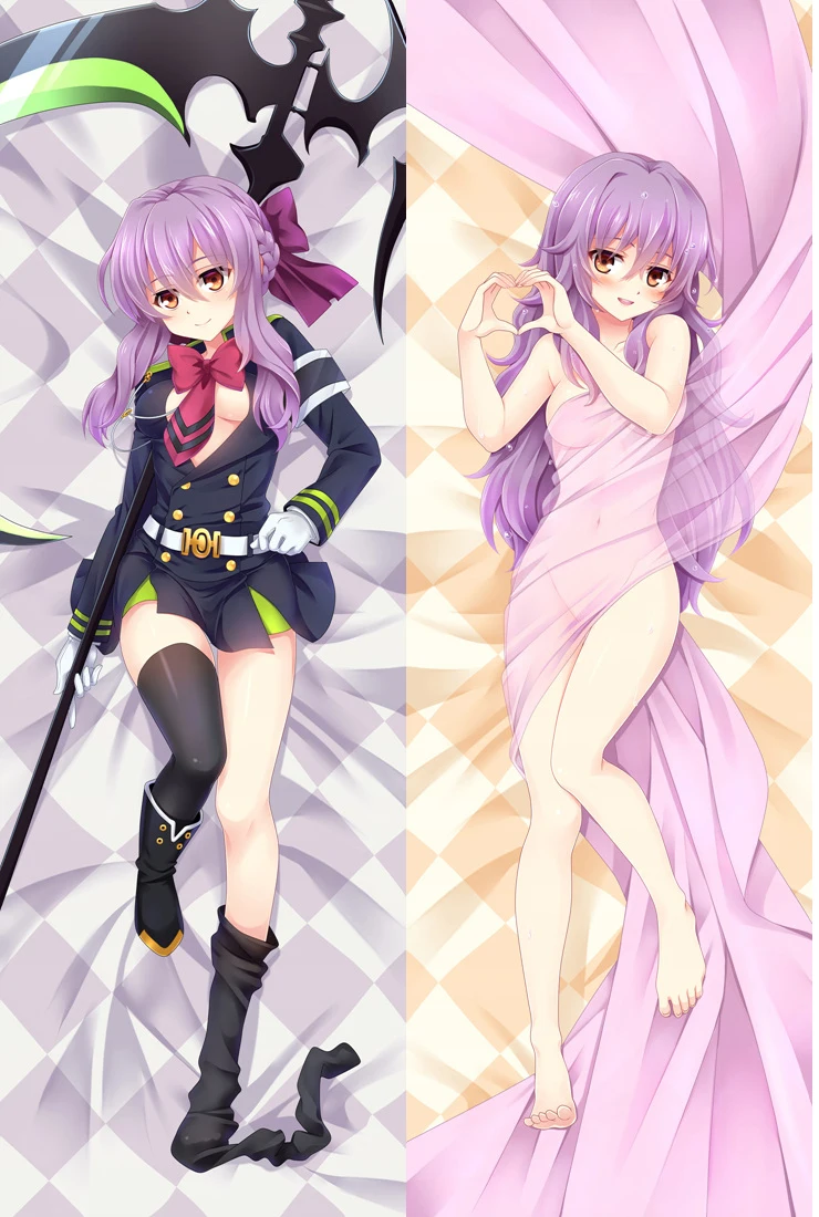 Японский аниме Серафим конца Owari no Seraph Hiiragi Shinoa наволочка обнимающая подушка для