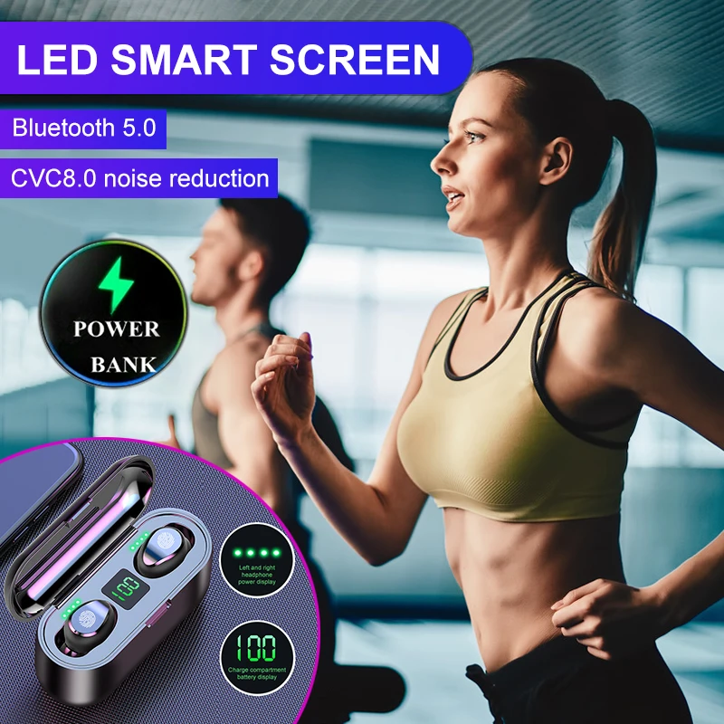 HIFI HD наушники TWS Bluetooth 5,0 с аккумулятором светодиодный дисплей цифровой в ухо сенсорный беспроводной водонепроницаемый гарнитура для IPhone samsung