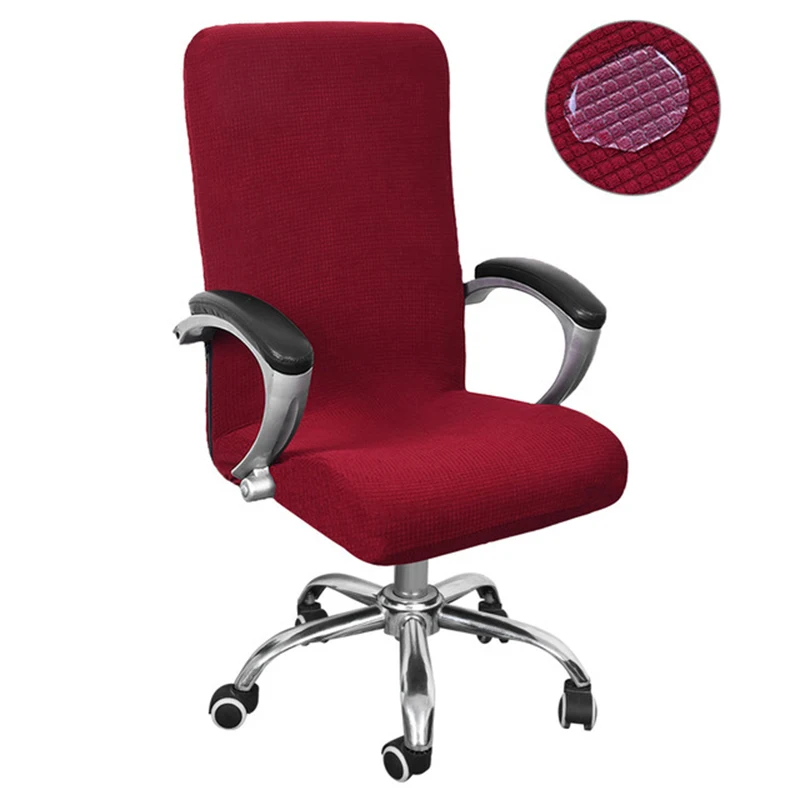 

Эластичный чехол из спандекса для офисного стула, жаккардовый водонепроницаемый чехол для кресла, Нескользящие эластичные чехлы на сидень...