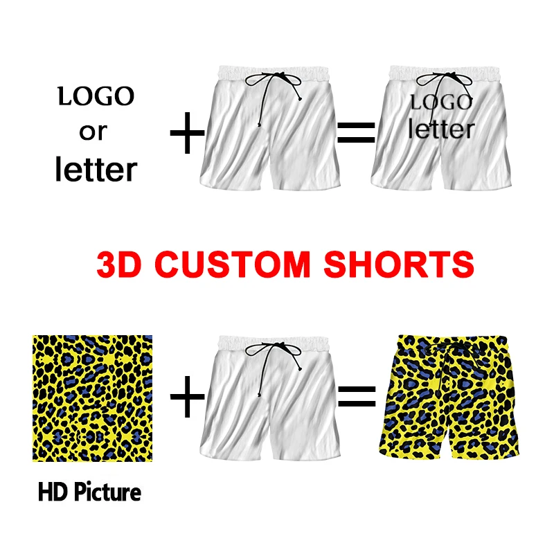 

IFPD Hot Sale 3D Shorts Paint Stitching Printed Men's Summer Beach Shorts Causual Funny Harajuku Plus Size Custom Short Pants
