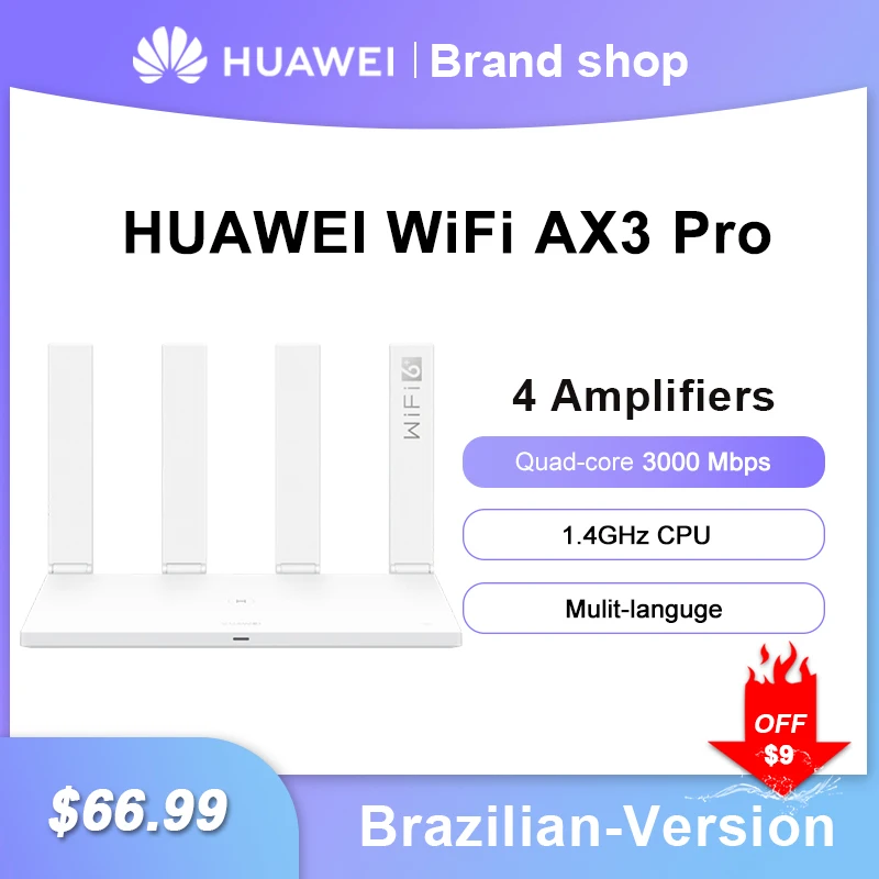 Wi Fi роутер Huawei AX3 6 Plus 3000 Мбит/с + 2 4 ГГц 5 ГГц|Беспроводные роутеры| |